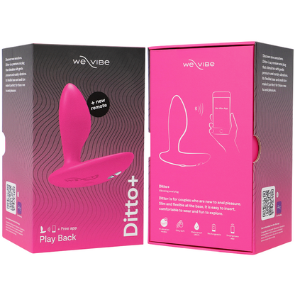 WE-VIBE - DITTO+ VIBRATORE PLUG ANALE NERO - WE-VIBE | Lingerie Harness Boutique