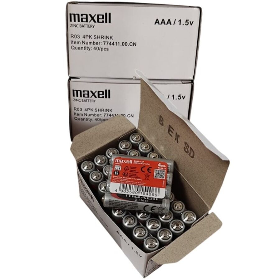 MAXELL - BATTERIA SALINA MANGANESO AAA R03 RETRATTILE*4 - MAXELL | Lingerie Harness Boutique