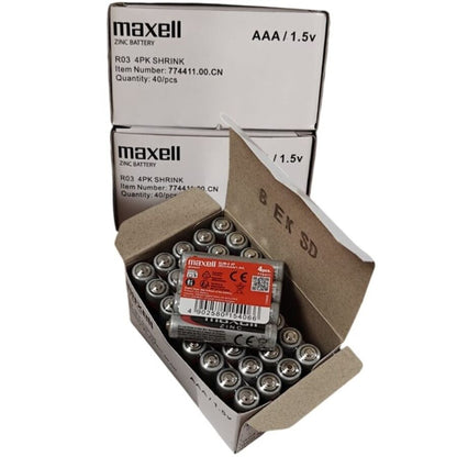 MAXELL - BATTERIA SALINA MANGANESO AAA R03 RETRATTILE*4 - MAXELL | Lingerie Harness Boutique