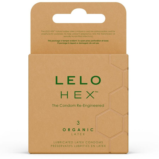 LELO - PRESERVATIVI ORGANICI HEX CONFEZIONE DA 3 UNITÀ - LELO | Lingerie Harness Boutique