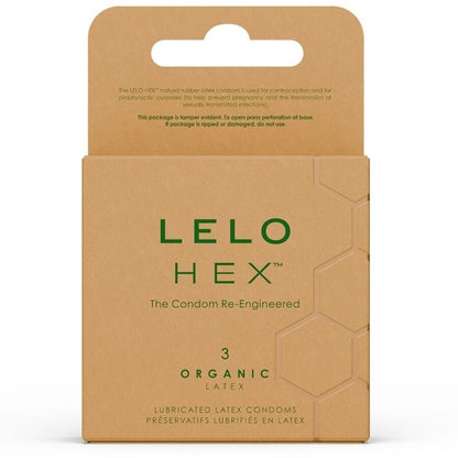 LELO - PRESERVATIVI ORGANICI HEX CONFEZIONE DA 3 UNITÀ - LELO | Lingerie Harness Boutique