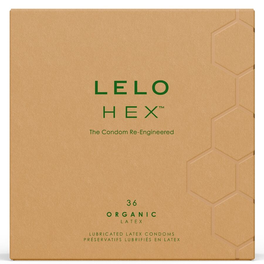 LELO - PRESERVATIVI ORGANICI HEX CONFEZIONE DA 36 UNITÀ - LELO | Lingerie Harness Boutique