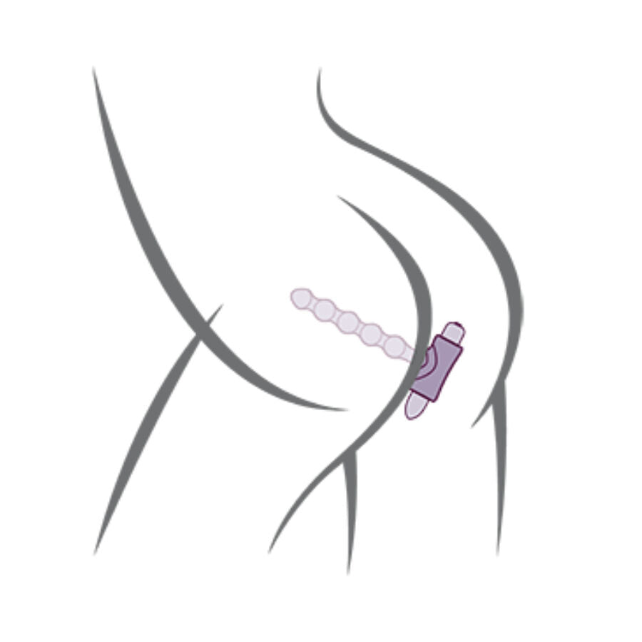 ROCKS-OFF - PETITE SENSATIONS PEARLS PLUG ANALE VIBRATORE NERO - ROCKS-OFF | Lingerie Harness Boutique