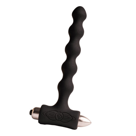 ROCKS-OFF - PETITE SENSATIONS PEARLS PLUG ANALE VIBRATORE NERO - ROCKS-OFF | Lingerie Harness Boutique
