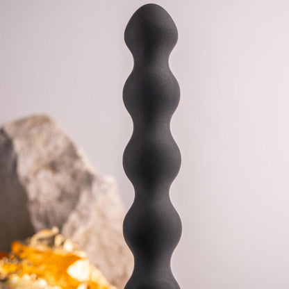 ROCKS-OFF - PETITE SENSATIONS PEARLS PLUG ANALE VIBRATORE NERO - ROCKS-OFF | Lingerie Harness Boutique