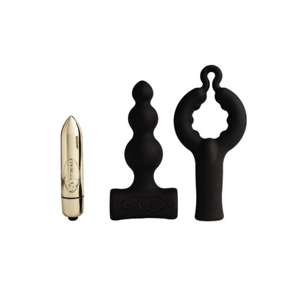 ROCKS-OFF - PETITE SENSATIONS BUBBLES PLUG ANALE VIBRATORE NERO - ROCKS-OFF | Lingerie Harness Boutique