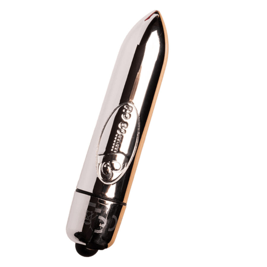 ROCKS-OFF - RO-80 PROIETTILE VIBRANTE CROMATO ARGENTO - ROCKS-OFF | Lingerie Harness Boutique