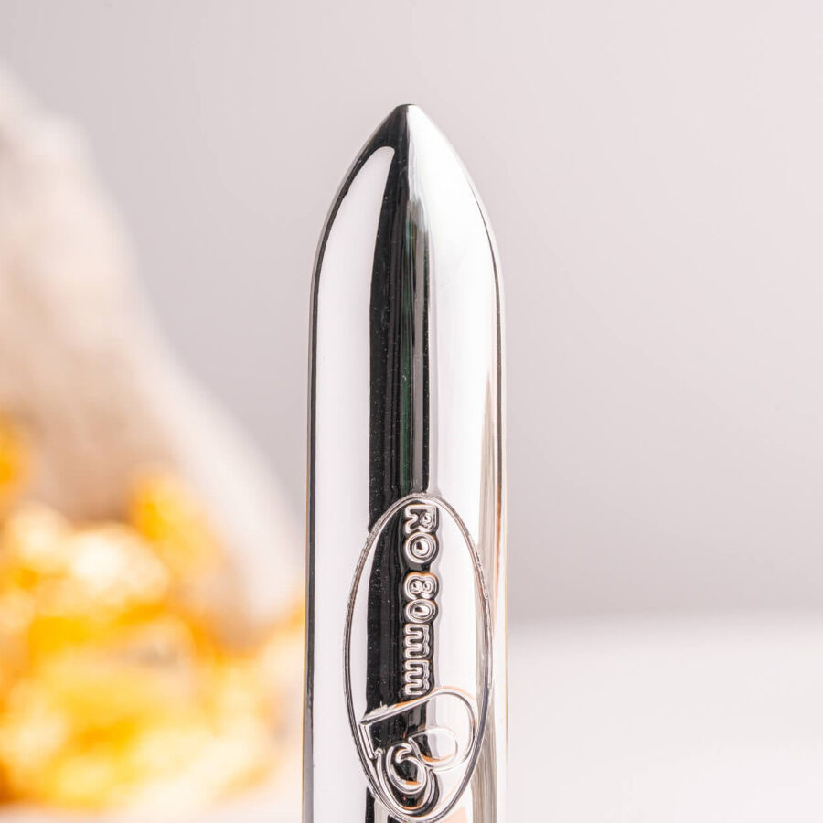 ROCKS-OFF - RO-80 PROIETTILE VIBRANTE CROMATO ARGENTO - ROCKS-OFF | Lingerie Harness Boutique