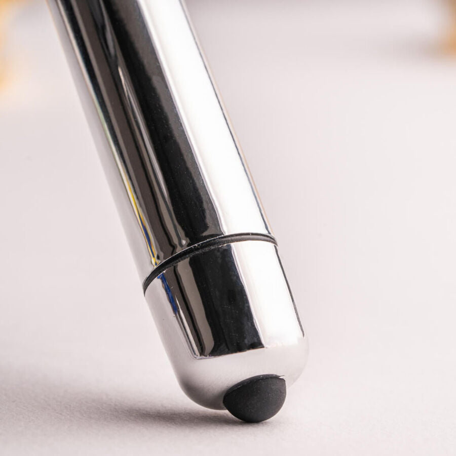 ROCKS-OFF - RO-80 PROIETTILE VIBRANTE CROMATO ARGENTO - ROCKS-OFF | Lingerie Harness Boutique