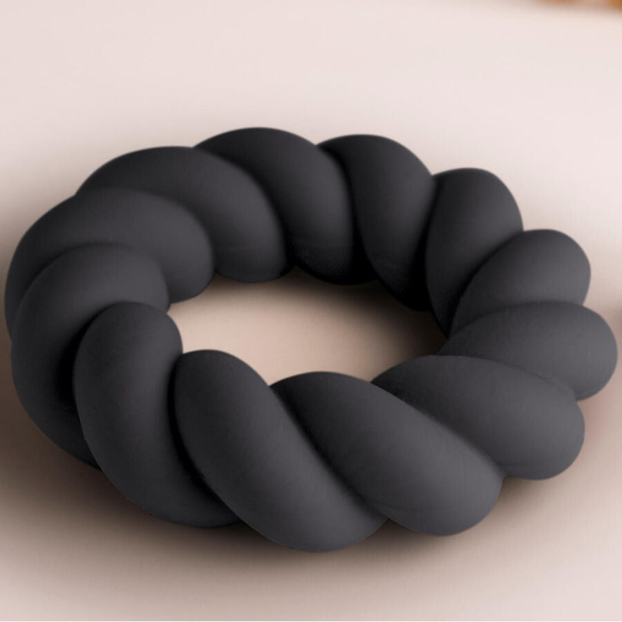 ROCKS-OFF - ANELLO MASTURBATORE TWIST IN SILICONE NERO - ROCKS-OFF | Lingerie Harness Boutique