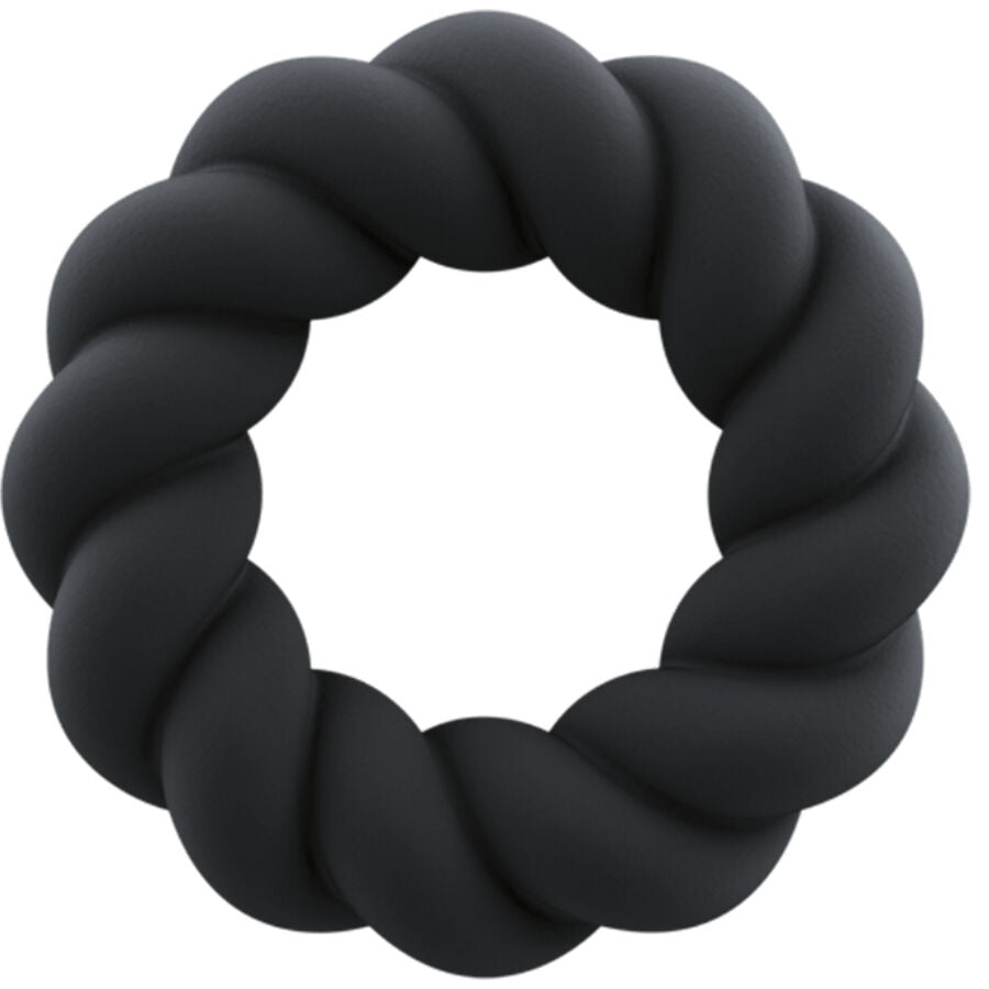 ROCKS-OFF - ANELLO MASTURBATORE TWIST IN SILICONE NERO - ROCKS-OFF | Lingerie Harness Boutique