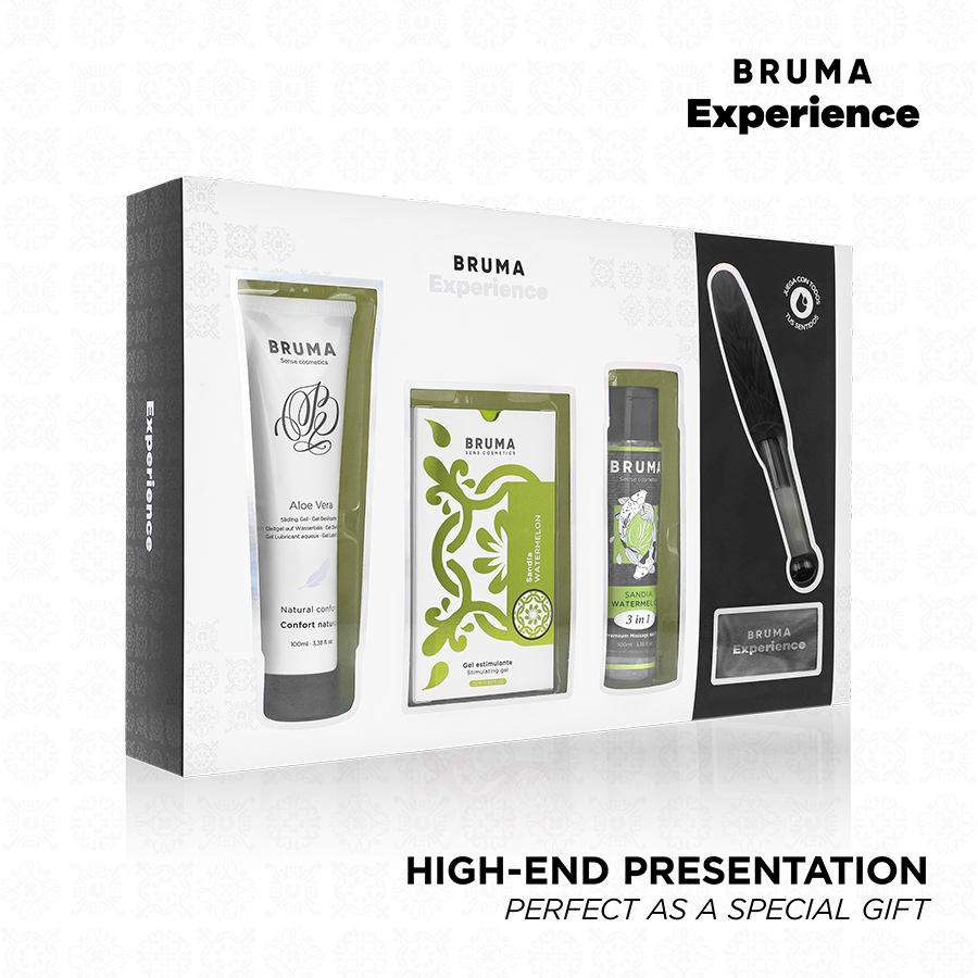 BRUMA XPERIENCE - KIT TENTAZIONE DOLCE ANGURIA CON POTENZIATORE DI ORGASMO - BRUMA | Lingerie Harness Boutique