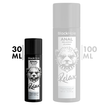 BLACK HOLE - RILASSANTE ANALE JOJOBA RELAX BASE SILICONE 30 ML - BLACK HOLE | Lingerie Harness Boutique