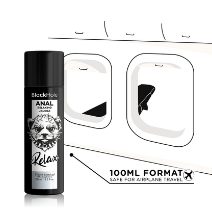 BLACK HOLE - RILASSANTE ANALE JOJOBA RELAX BASE SILICONE 100 ML - BLACK HOLE | Lingerie Harness Boutique