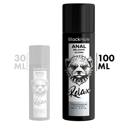 BLACK HOLE - RILASSANTE ANALE JOJOBA RELAX BASE SILICONE 100 ML - BLACK HOLE | Lingerie Harness Boutique