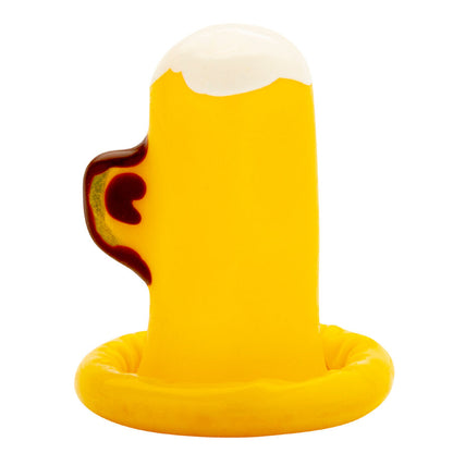 CONDOMERIE - PRESERVATIVI NOVITÀ DIPINTI A MANO BICCHIERE DI BIRRA - CONDOMERIE | Lingerie Harness Boutique