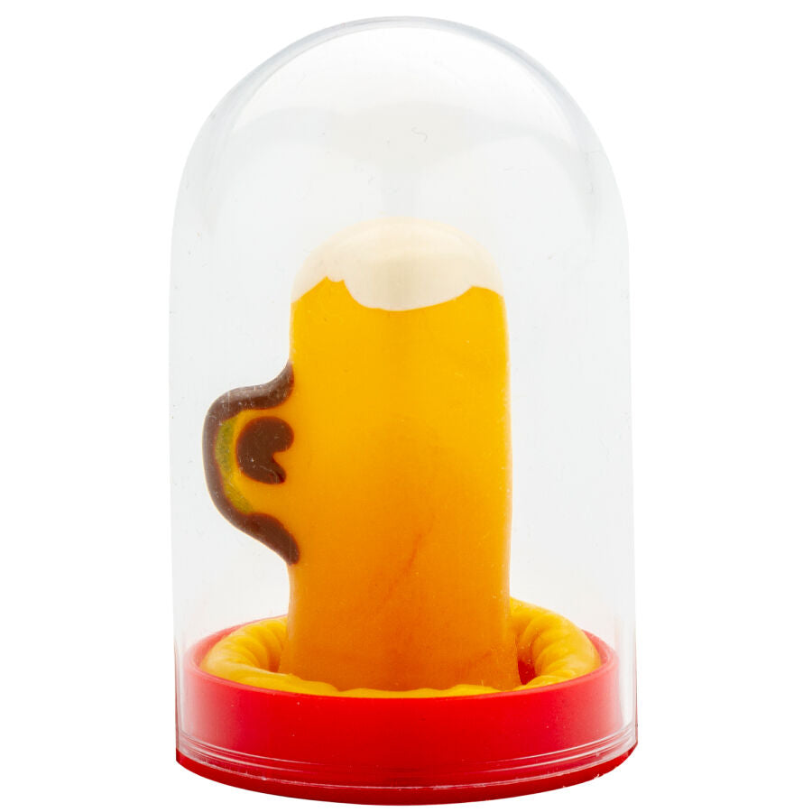 CONDOMERIE - PRESERVATIVI NOVITÀ DIPINTI A MANO BICCHIERE DI BIRRA - CONDOMERIE | Lingerie Harness Boutique