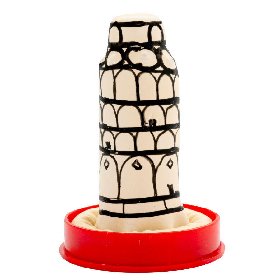 CONDOMERIE - PRESERVATIVI NOVITÀ DIPINTI A MANO TORRE DI PISA - CONDOMERIE | Lingerie Harness Boutique