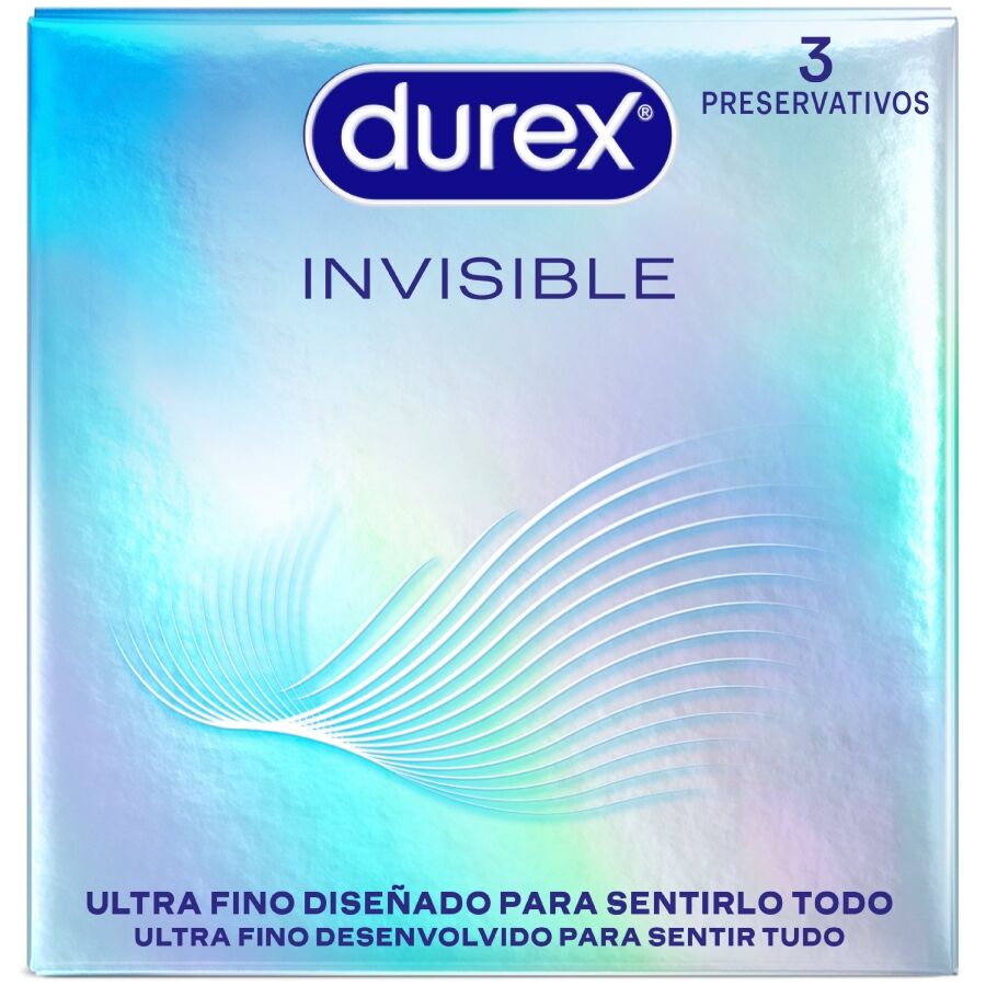 DUREX - PRESERVATIVI INVISIBILI ULTRA SOTTILI 3 UNITÀ - DUREX CONDOMS | Lingerie Harness Boutique