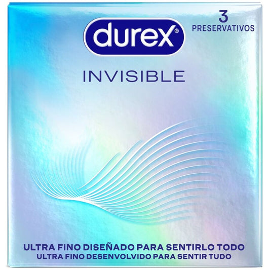 DUREX - PRESERVATIVI INVISIBILI ULTRA SOTTILI 3 UNITÀ - DUREX CONDOMS | Lingerie Harness Boutique