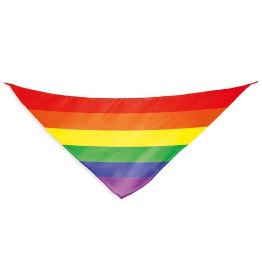 PRIDE - SCIARPA TRIANGOLARE IN COTONE CON BANDIERA ARCOBALENO - PRIDE | Lingerie Harness Boutique