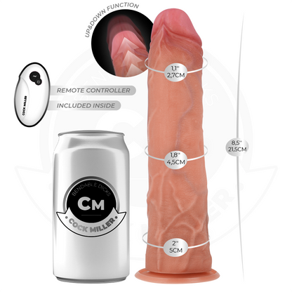 COCK MILLER - DILDO IPERREALISTICO CON VENTOSA E SPINTA CON TELECOMANDO 21,5 CM - COCK MILLER | Lingerie Harness Boutique