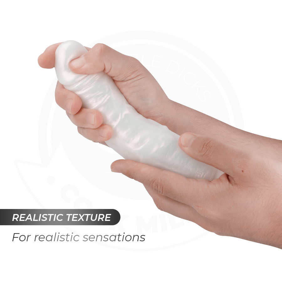 COCK MILLER - DILDO CON VENTOSA, LUCI E VIBRAZIONE CON TELECOMANDO BIANCO 21,5 CM - COCK MILLER | Lingerie Harness Boutique