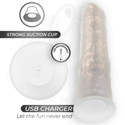 COCK MILLER - DILDO CON VENTOSA, LUCI E VIBRAZIONE CON TELECOMANDO BIANCO 19,5 CM - COCK MILLER | Lingerie Harness Boutique