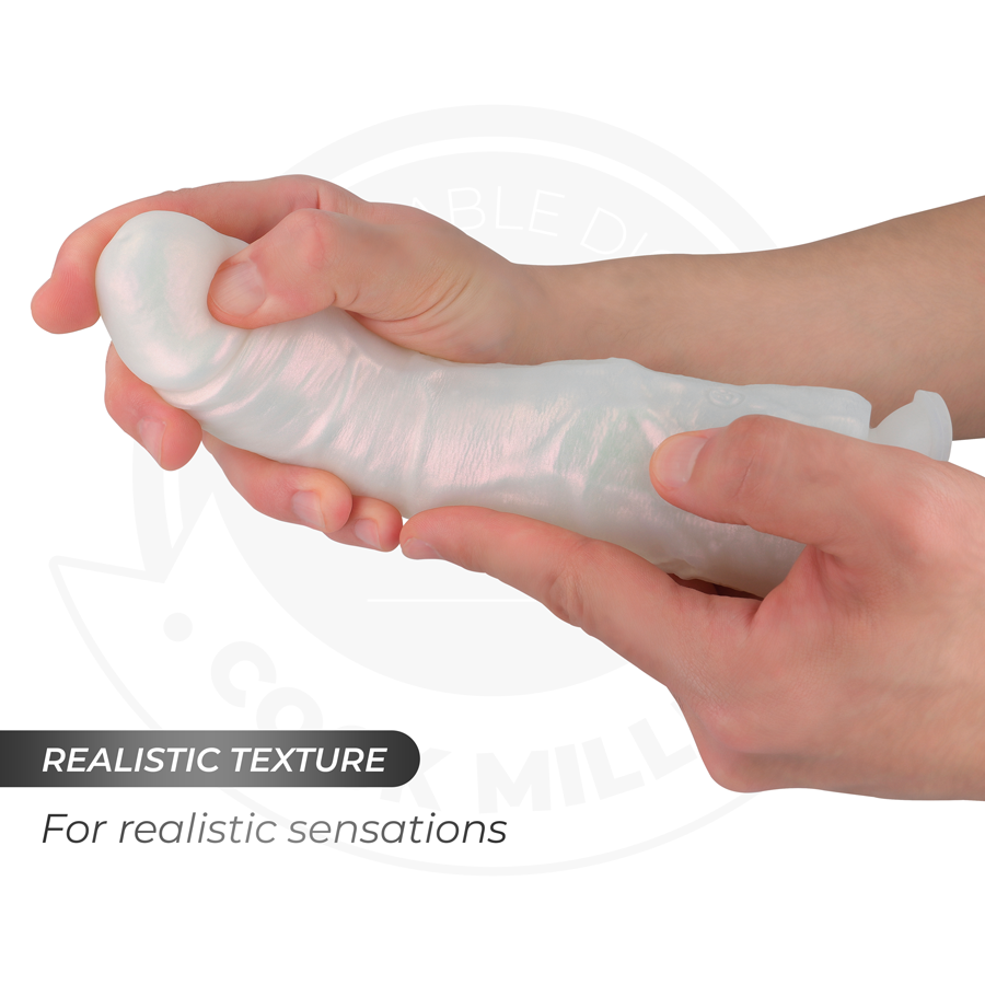 COCK MILLER - DILDO CON VENTOSA, LUCI E VIBRAZIONE CON TELECOMANDO BIANCO 19,5 CM - COCK MILLER | Lingerie Harness Boutique