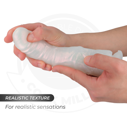 COCK MILLER - DILDO CON VENTOSA, LUCI E VIBRAZIONE CON TELECOMANDO BIANCO 19,5 CM - COCK MILLER | Lingerie Harness Boutique