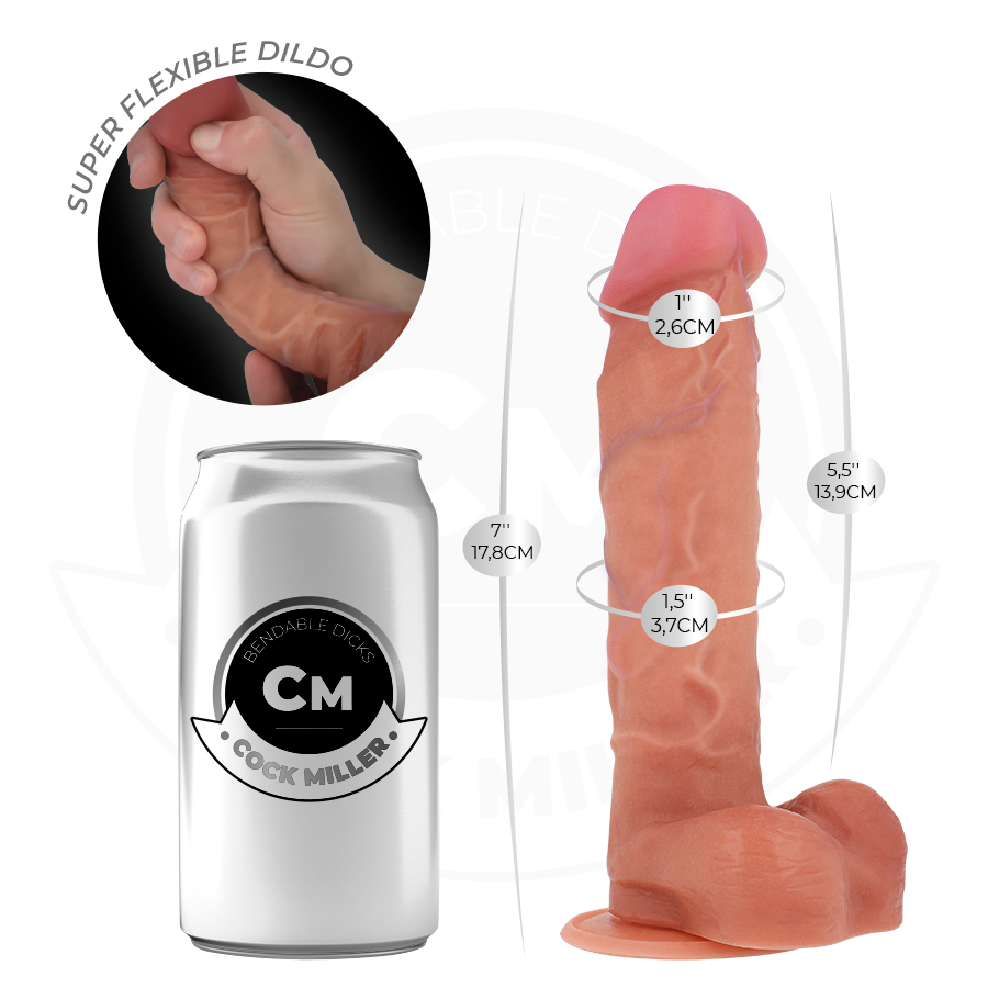 COCK MILLER - DILDO ARTICOLABILE IPERREALISTICO 17,8 CM - COCK MILLER | Lingerie Harness Boutique