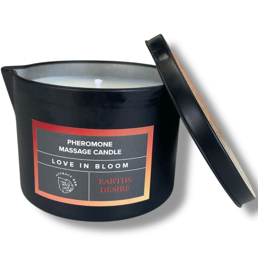 EYE OF LOVE - BLOOM CANDELA DA MASSAGGIO SATIVA EARTHS DESIRE 150 ML - EYE OF LOVE | Lingerie Harness Boutique