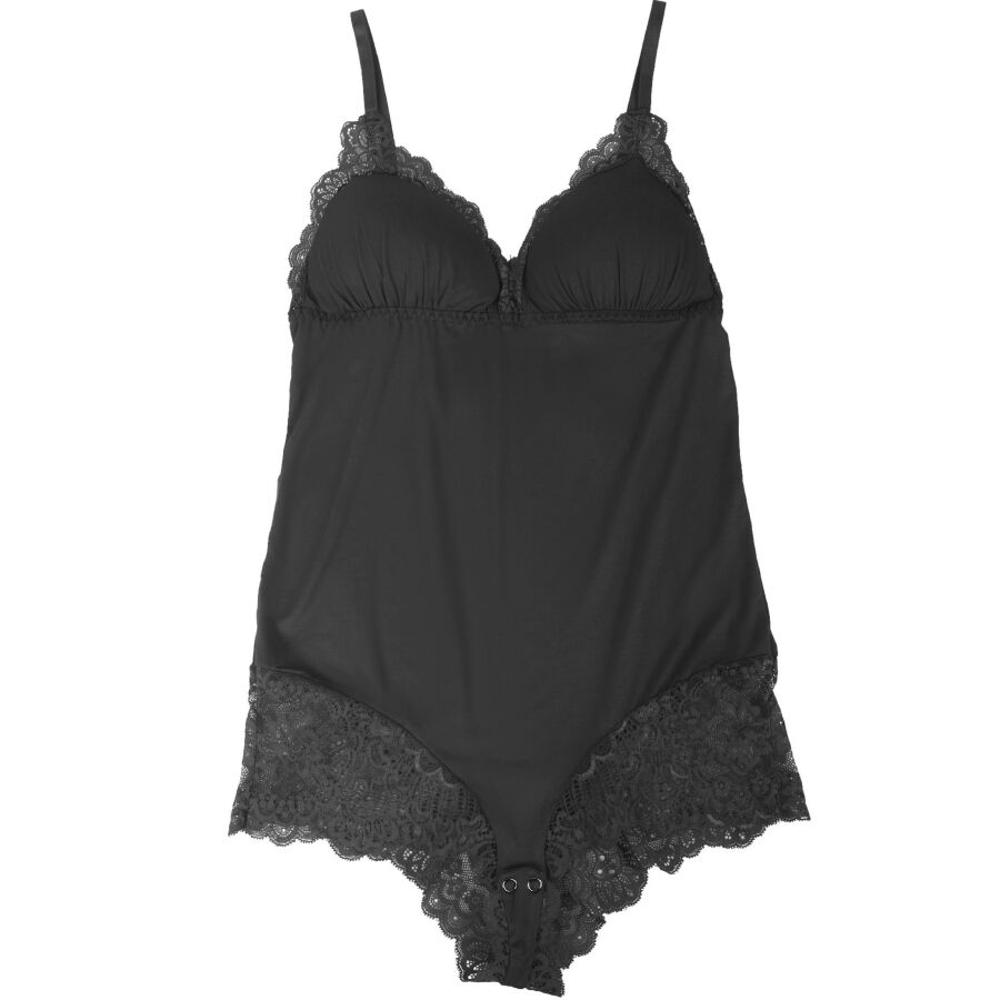 SUBBLIME - ORSACCHIOTTO CON DETTAGLI IN PIZZO FLOREALE NERO L/XL - SUBBLIME TEDDIES | Lingerie Harness Boutique