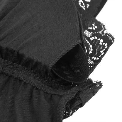 SUBBLIME - ORSACCHIOTTO CON DETTAGLI IN PIZZO FLOREALE NERO L/XL - SUBBLIME TEDDIES | Lingerie Harness Boutique