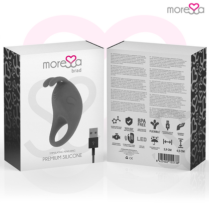 MORESSA - BRAD PREMIUM SILICONE RICARICABILE NERO - MORESSA | Lingerie Harness Boutique