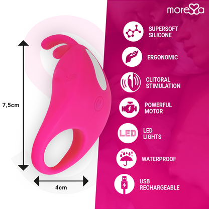 MORESSA - BRAD PREMIUM SILICONE RICARICABILE ROSA - MORESSA | Lingerie Harness Boutique
