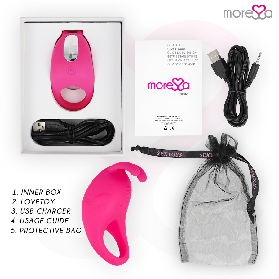MORESSA - BRAD PREMIUM SILICONE RICARICABILE ROSA - MORESSA | Lingerie Harness Boutique