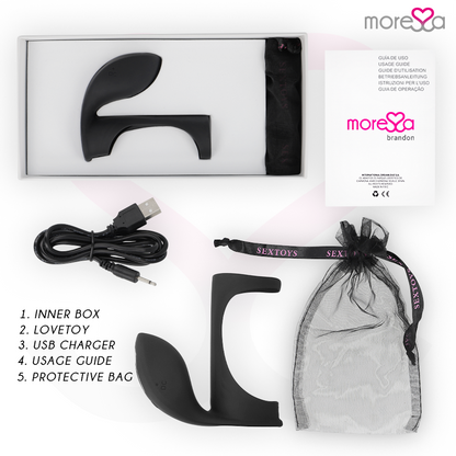 MORESSA - ANELLO VIBRATORE BRANDON CON COPERCHIO - MORESSA | Lingerie Harness Boutique