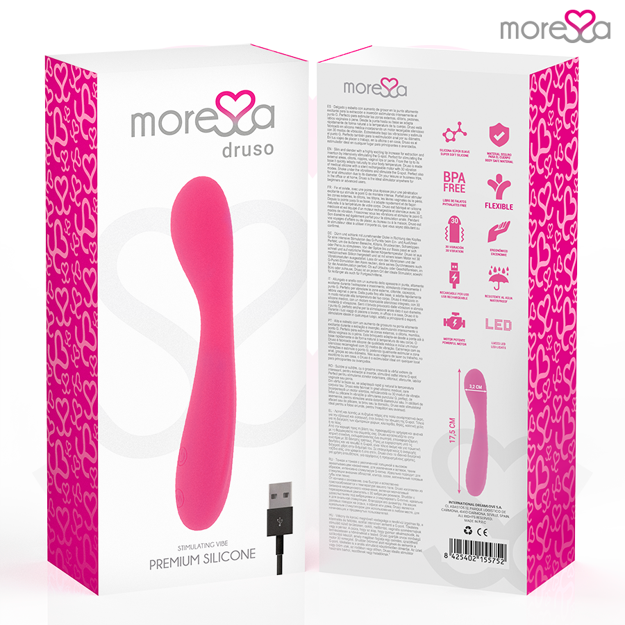 MORESSA - DRUSO PREMIUM SILICONE RICARICABILE - MORESSA | Lingerie Harness Boutique