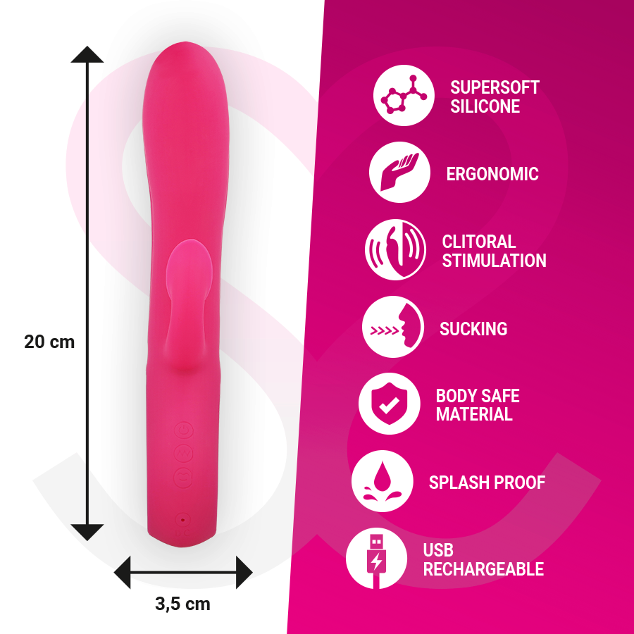 MORESSA - DUSTIN ASPIRAZIONE CLITORIDEA E VIBRAZIONE POTENTE SILICONE PREMIUM RICARICABILE - MORESSA | Lingerie Harness Boutique