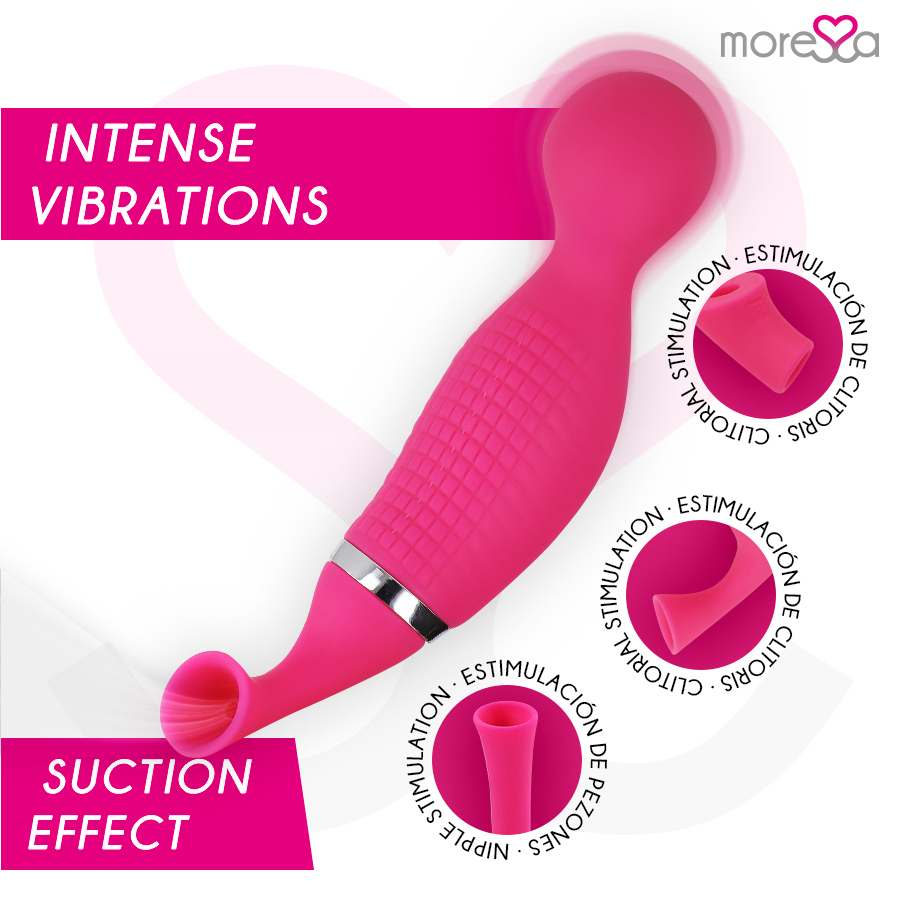 MORESSA - KIRK DUO ASPIRAZIONE + MASSAGGIATORE MULTI-PERFORMANCE IN SILICONE PREMIUM RICARICABILE - MORESSA | Lingerie Harness Boutique