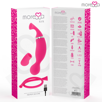 MORESSA - KIRK DUO ASPIRAZIONE + MASSAGGIATORE MULTI-PERFORMANCE IN SILICONE PREMIUM RICARICABILE - MORESSA | Lingerie Harness Boutique