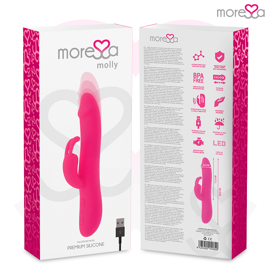 MORESSA - MOLLY PREMIUM SILICONE RICARICABILE - MORESSA | Lingerie Harness Boutique