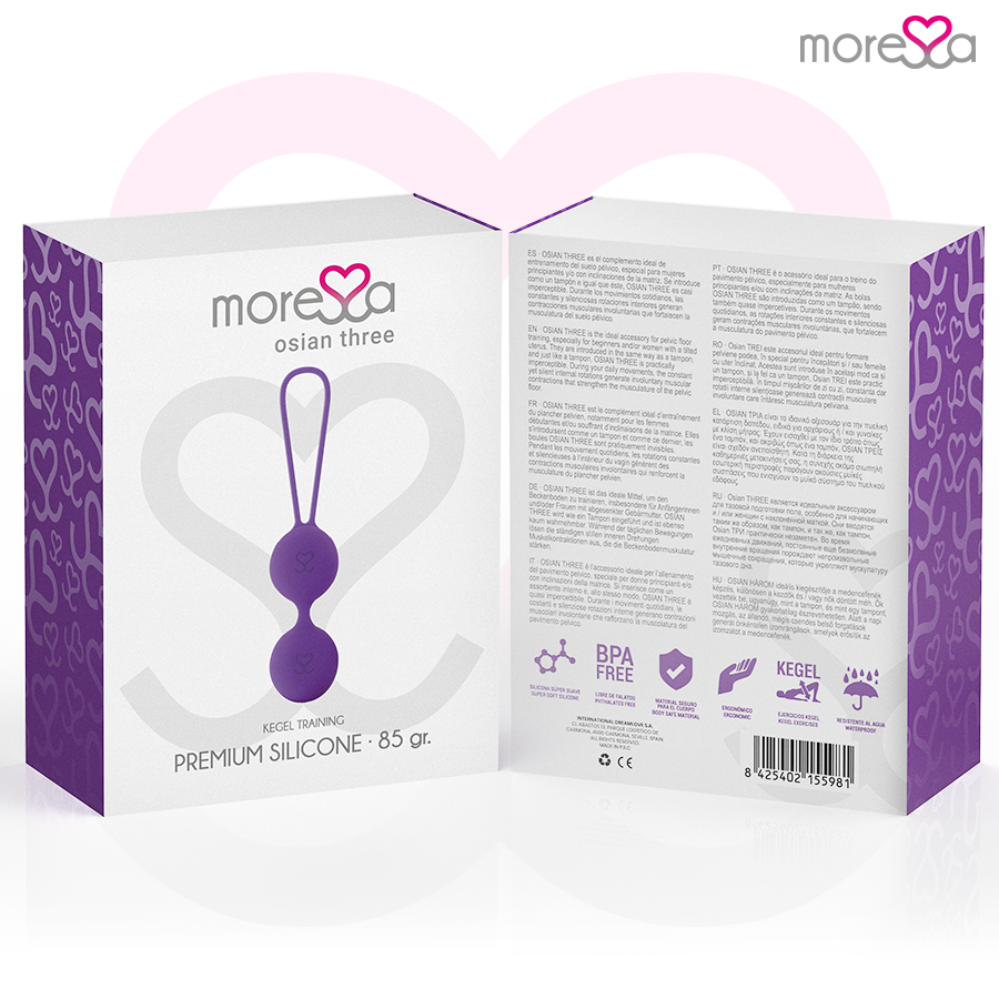 MORESSA - OSIAN TRE PREMIUM SILICONE LILLA - MORESSA | Lingerie Harness Boutique
