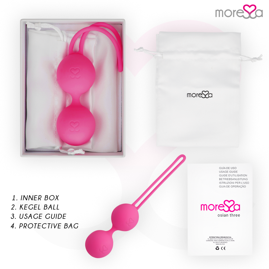 MORESSA - OSIAN TRE PREMIUM SILICONE ROSA - MORESSA | Lingerie Harness Boutique