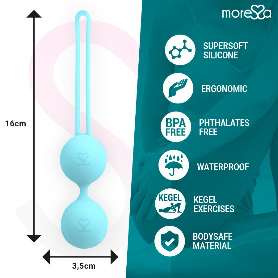 MORESSA - OSIAN DUE SILICONE PREMIUM TURCHESE - MORESSA | Lingerie Harness Boutique
