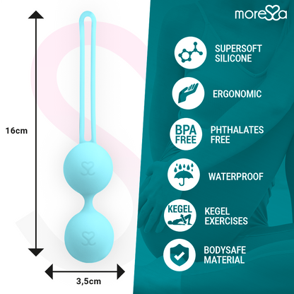 MORESSA - OSIAN DUE SILICONE PREMIUM TURCHESE - MORESSA | Lingerie Harness Boutique