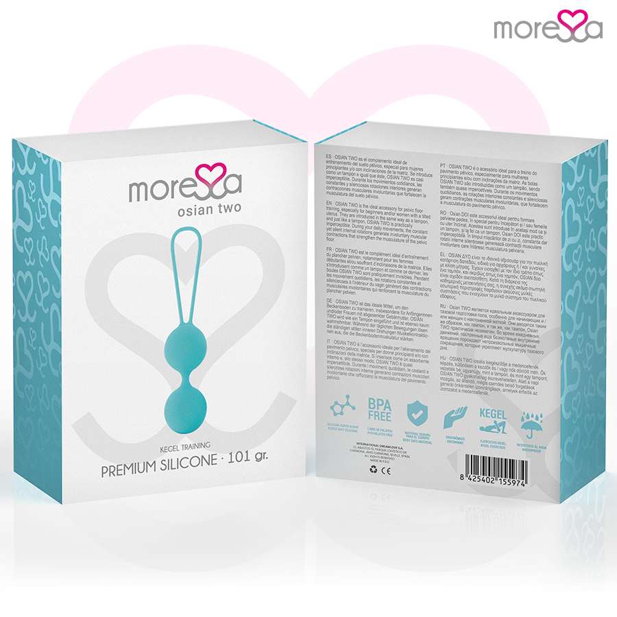 MORESSA - OSIAN DUE SILICONE PREMIUM TURCHESE - MORESSA | Lingerie Harness Boutique