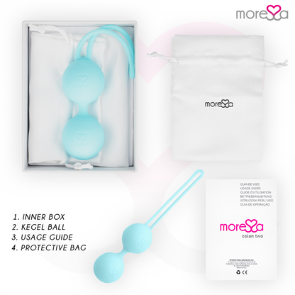 MORESSA - OSIAN DUE SILICONE PREMIUM TURCHESE - MORESSA | Lingerie Harness Boutique