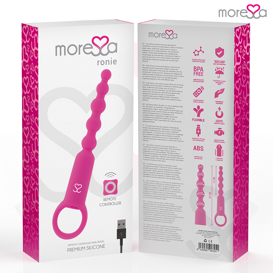 MORESSA - RONIE REMOTE CONTROL PIACERE ANALE ROSA - MORESSA | Lingerie Harness Boutique